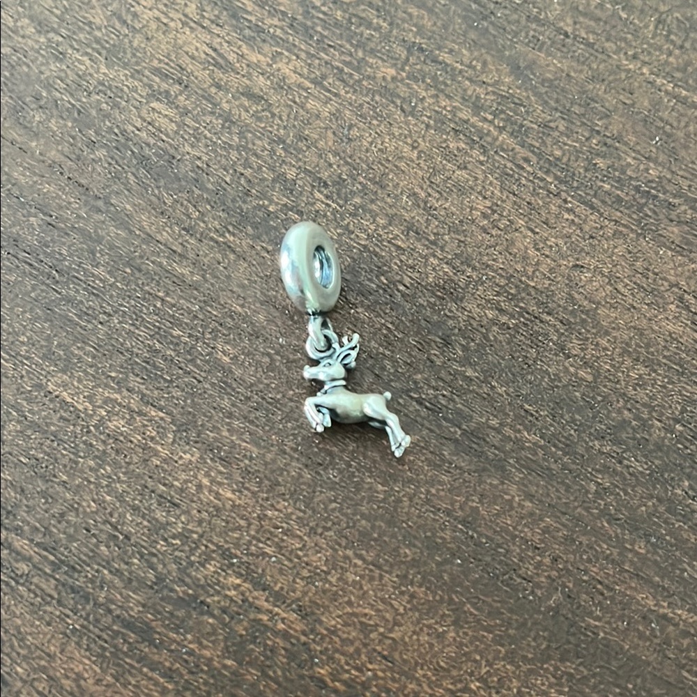 Silver Reindeer Charm